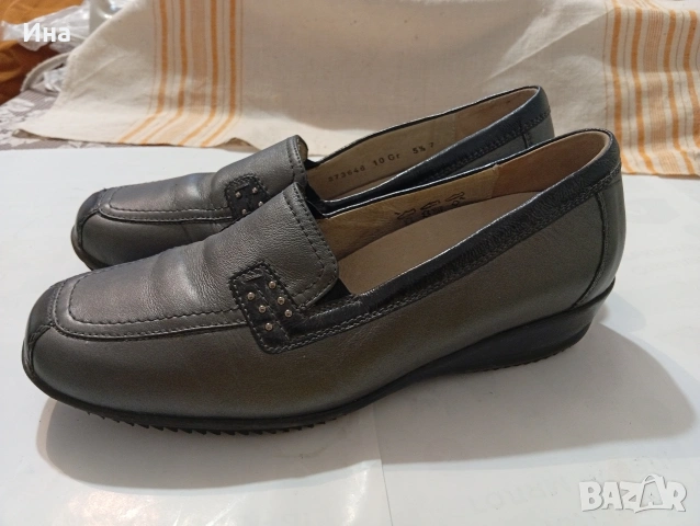 Отлични сиви обувки немска марка WALDLAUFER естеств.кожа н.5.5, снимка 1 - Дамски ежедневни обувки - 53714177