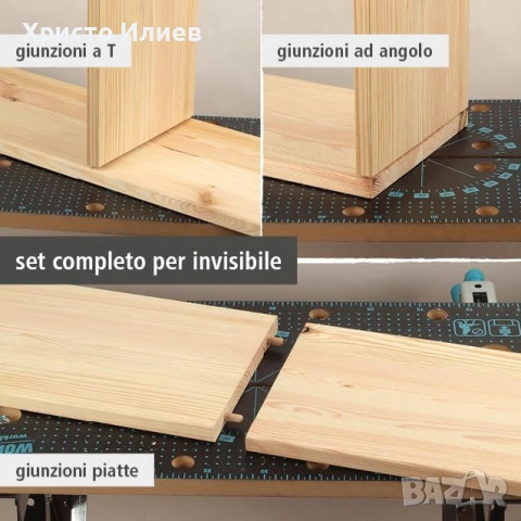 Универсален комплект за поставяне на дюбели дибли с аксесоари Wolfcraft, снимка 5 - Други инструменти - 53454279