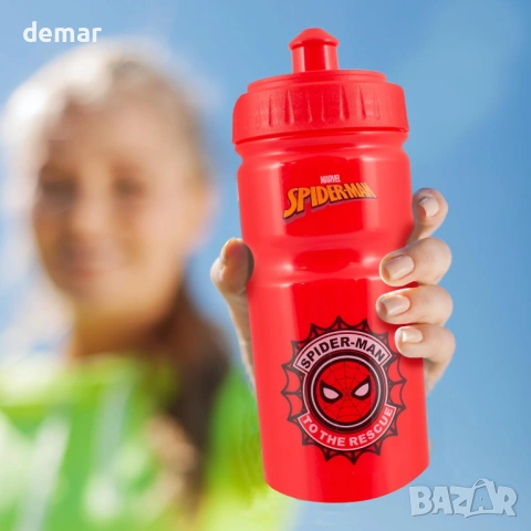 Официално лицензиран комплект за подарък с тема „Спайдърмен“ - топка размер 3, помпа и бутилка, снимка 6 - Образователни игри - 53793855