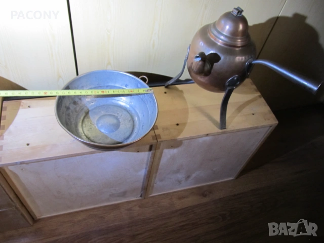 Медни съдове - тигани,купа,чайник, снимка 5 - Прибори за хранене, готвене и сервиране - 48843003