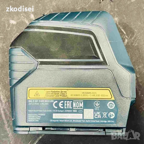 Лазерен нивел Bosch GLL 2-10, снимка 2 - Измервателни инструменти - 53492521