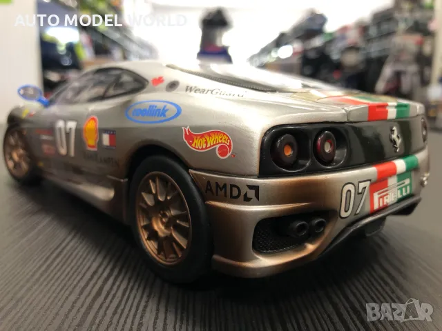 Mетална колекционерска количка HOT WHEELS FERRARI 360 CHALLANGE 1:18, снимка 3 - Колекции - 46970166