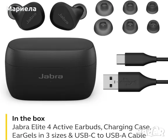 Jabra Elite 4 Active Navy / Jabra Безжични слушалки, снимка 2 - Bluetooth слушалки - 49206314