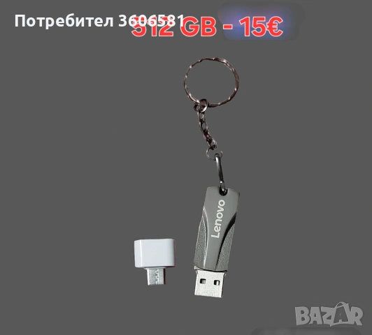 Мини високоскоростен Flash Drive 3.1 с 512GB(Флашка)за лаптоп/компютър, снимка 2 - Външни хард дискове - 40569612