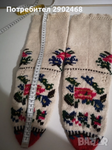 Плетени вълнени чорапи за народна носия. , снимка 3 - Антикварни и старинни предмети - 52330326