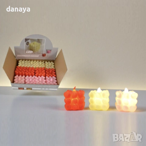 6299 LED свещ Куб от сърца – романтична светеща декорация, снимка 3 - Декорация за дома - 53227536
