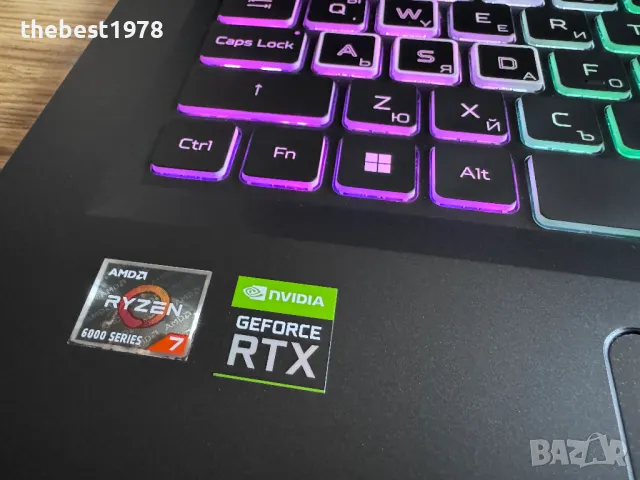 17.3 165Hz 3ms NITRO`Ryzen 7-6800H/RTX 3060/32GB DDR5/1TB NVMe/Гаранция/QHD 2560x1440, снимка 3 - Лаптопи за игри - 49123206