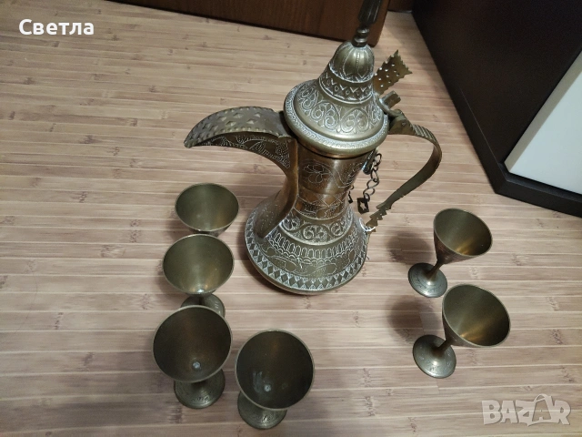 Стар месингов чайник , снимка 5 - Колекции - 53462944