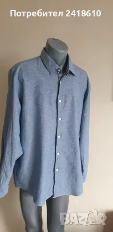 Hugo Boss Lukas Cotton /  Linen Mens Size 2XL  ОРИГИНАЛ! Мъжка Риза!, снимка 1 - Ризи - 48536486