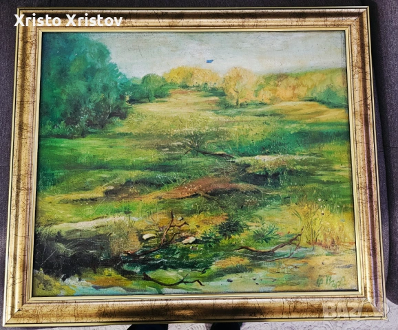 Стара картина- Пейзаж масло !