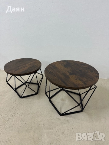 Комплект от 2 масички за кафе VASAGLE, снимка 6 - Маси - 52582072