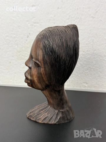 Винтидж африкански бюст / скулптура. №8045, снимка 2 - Антикварни и старинни предмети - 54013482