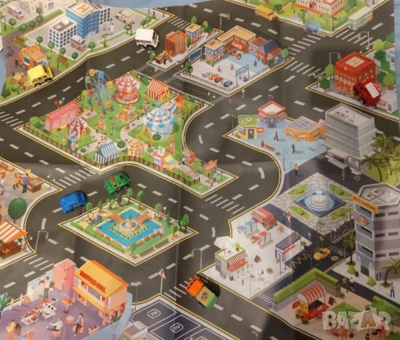 Подложка за игра,тематична карта на градска среда, снимка 1 - Други - 46399549