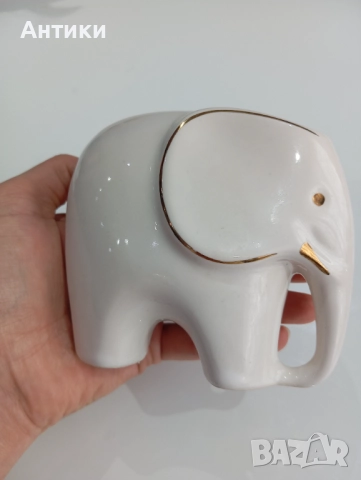 Стар порцеланов слон, снимка 13 - Статуетки - 52661380