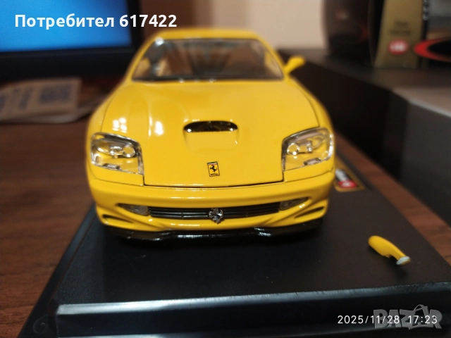 1:24 Метален модел на Ferrari 550 Maranello -Burago, снимка 4 - Колекции - 52576878
