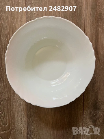 Бяла купа за салата, снимка 4 - Чинии - 53690846