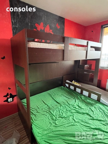 Горно легло надстройка над спалня, снимка 3 - Спални и легла - 53944925