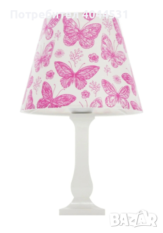 Детска настолна лампа в бяло и розово E27, снимка 2 - Настолни лампи - 44959841