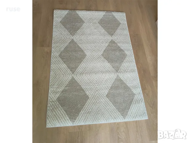 НОВ! Килим бежов 100х150см гръб юта , снимка 2 - Килими - 50265506