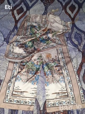 Дамски сатенен комплект 