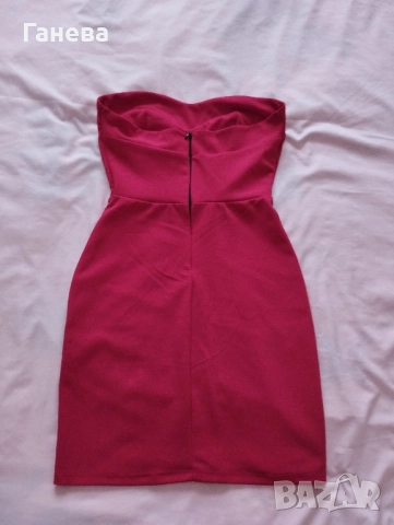 Къса рокля червен цвят, снимка 2 - Рокли - 52086886