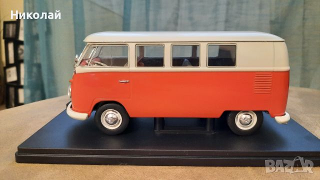 1960 Volkswagen Type 2 Bus T1 1:24 Whitebox/Hachette Diecast Колекционерски модел количка, снимка 5 - Колекции - 45092258