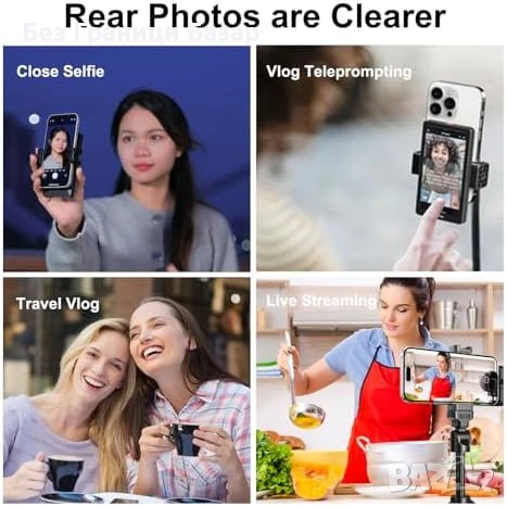 Нов Външен Екран 5" за iPhone Айфон Задна Камера, Влог, Live, TikTok, снимка 6 - Друга електроника - 50747131