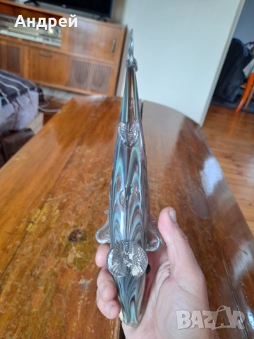 Стъклена фигура,фигурка,риба #5, снимка 6 - Други ценни предмети - 53024376