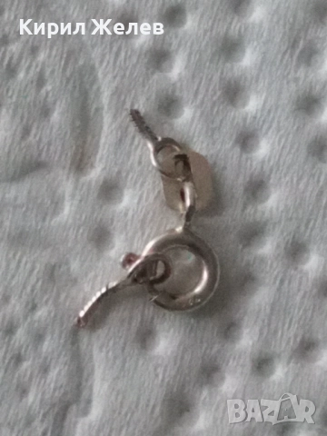 Сребърна карабинка закопчалка 51136, снимка 3 - Колиета, медальони, синджири - 52339180