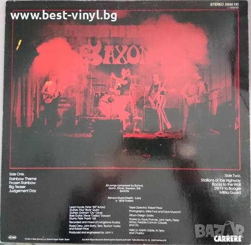 Грамофонна Плоча (Saxon - Saxon), снимка 2 - Грамофонни плочи - 52678261