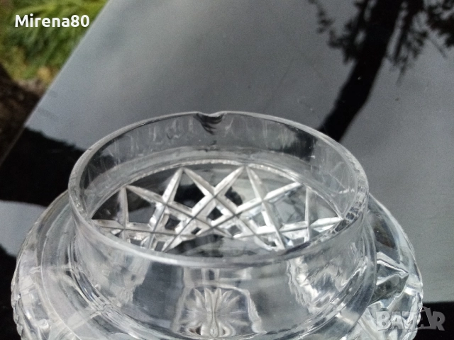 Огромна кристална ваза винтидж, снимка 9 - Вази - 52959125