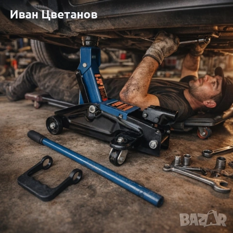 Хидравличен крик крокодил 3 тона - мобилен с колела