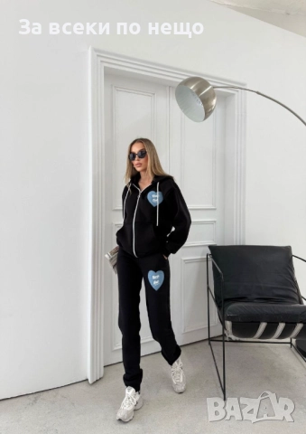 Дамски Памучен Ватиран Спортен Комплект🔝Дамски Спортен Екип - Налични Различни Цветове Код S211, снимка 16 - Спортни екипи - 52419313