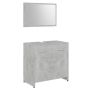 vidaXL Комплект мебели за баня, бетонно сиви, инженерно дърво(SKU:802583, снимка 1 - Други - 45926498