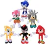 Комплект 6 броя плюшени играчки Соник/Sonic 30cm, снимка 1