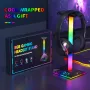 Геймърска светеща LE стойка за слушалки Аксесоари за компютър RGB стойка за слушалки с 2 USB зарядни, снимка 4