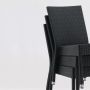 Плетени столове за закрито и открито 860X500X600 мм цвят въглед, снимка 3