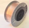 Заваръчен тел плътен помеднен, прецизно навит.Диаметър тел 0.8мм. Тегло 15кг., снимка 1
