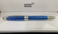 Montblanc Meisterstück - луксозна синя ролерна химикалка с кутия, снимка 1