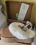 Нови UGG велурени боти с пух без закопчаване с кожа кафяви 37, снимка 4