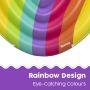 Bestway Надуваем плажен дюшек за 2 души Rainbow за деца и възрастни 1,75 m x 1,63 m, снимка 3