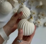 3D Коледна играчка топка спираловидна силиконов молд форма фондан шоколад гипс смола свещ декор, снимка 3