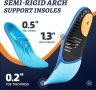 VALSOLE Ортопедични стелки за обувки за поддръжка на свода на плантарен фасциит, сини, размер 43, снимка 3