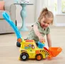 Интерактивна играчка за бутане VTech Pop-a-Ball Pop & Drop Digger, интерактивна играчка багер , снимка 4