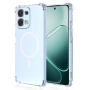 Магнитен Прозрачен Калъф за Oppo A6 Pro 5G / 4G - PC+TPU, 36 N52 магнита, Airbag, Прозрачен, снимка 1