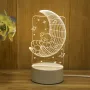 Холограмна 3D LED нощна лампа, снимка 5