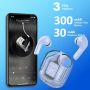 VEHOP Power Ultrapods TWS Earbud, Bluetooth слушалки с дисплей, прозрачен дизайн, 30 часа възпроизве, снимка 8