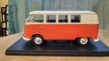 1960 Volkswagen Type 2 Bus T1 1:24 Whitebox/Hachette Diecast Колекционерски модел количка, снимка 5