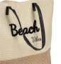 Плажна  сламена чанта, Бежов,  57x15x43см., снимка 2