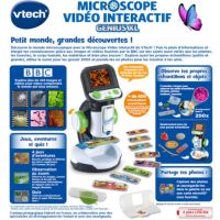 Детски микроскоп Vtech GENIUS XL, увеличение 200Х, с комплект аксесоари, снимки и видеоклипове , снимка 3 - Образователни игри - 45900273